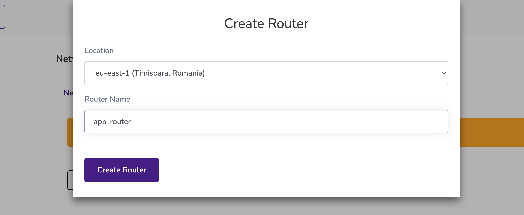 router create